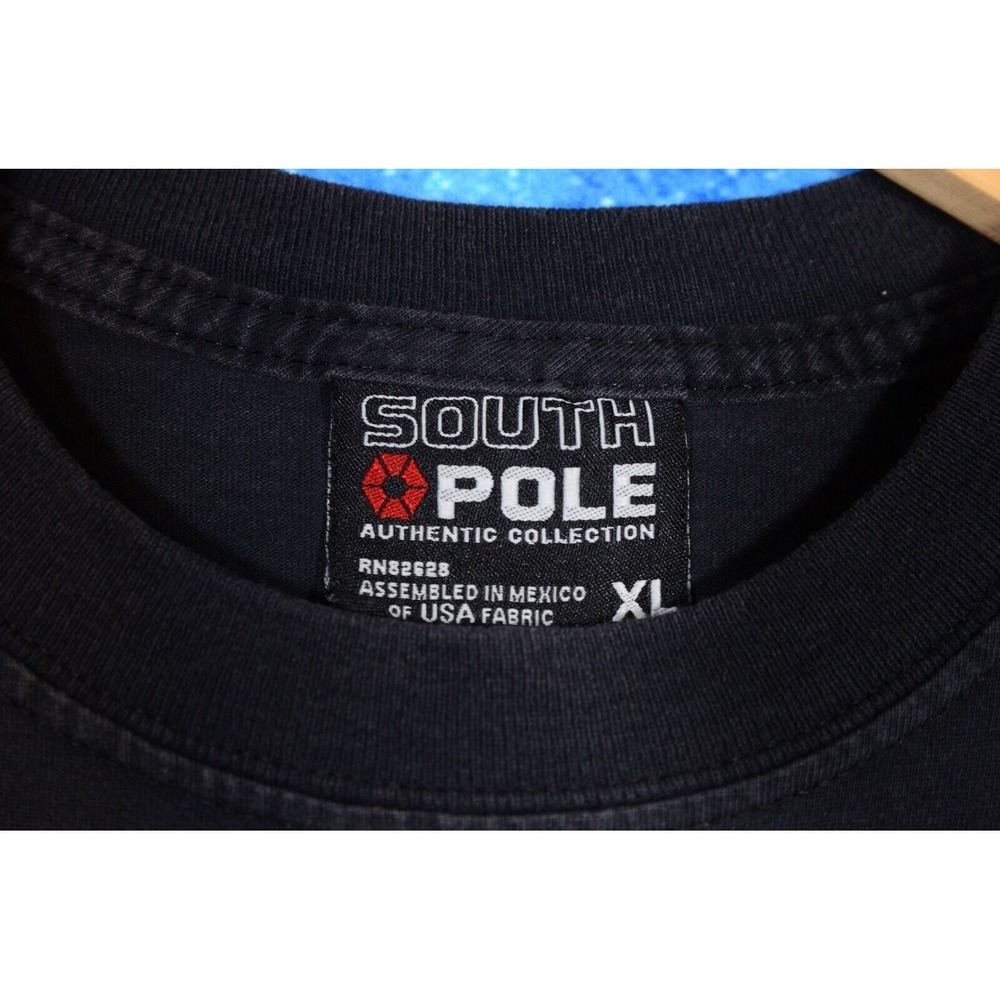 Vintage Southpole Graphic T-Shirt Size XL Black 2000s Y2K Grunge Hip Hop Skater - Picture 5 of 8